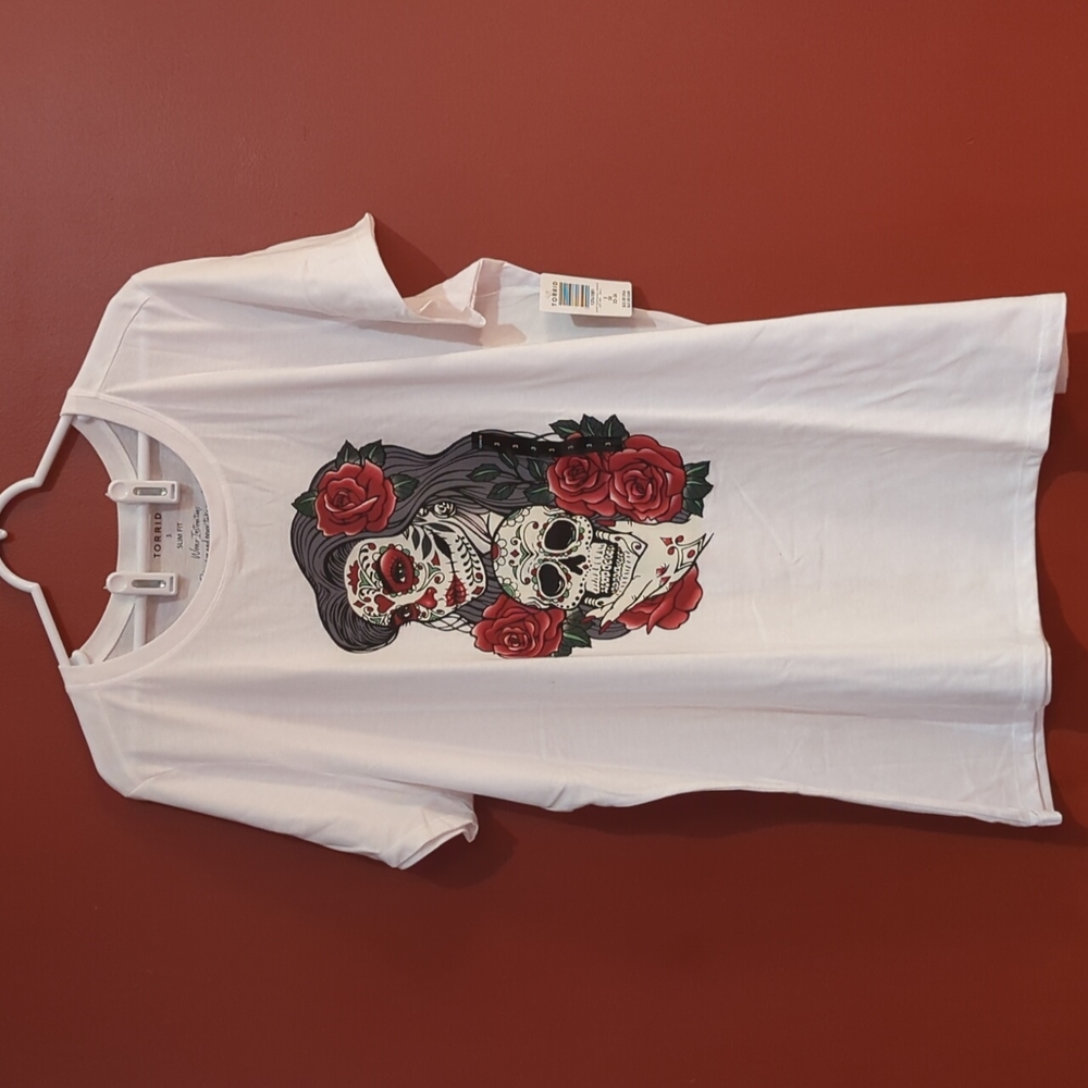 Torrid Sugar Skull Graphic Slim Fit Tee